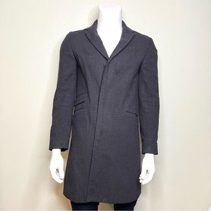 BANANA REPUBLIC Glen Plaid Wool Blend Overcoat